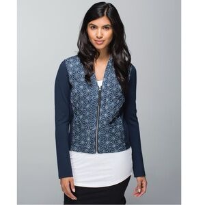 Lululemon Cardigan & Again Exploded Sashiko Star Inkwell Ghost / Inkwell Small